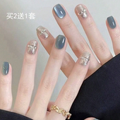 猫眼穿戴甲2025新款 高级感显白假指甲贴片气质短款 美甲片成品学生