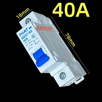 电动车25A32A40A50A63A空气开关DZ47-63空气开关电源断电保护开关