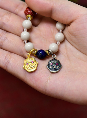 藏式纯银[尸林主]项坠吊坠佛珠