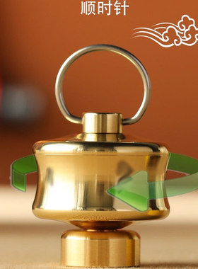 黄铜按压转动缩微胶片手捻摆件