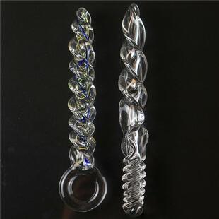 螺纹玻璃器器 螺纹按摩器玻璃按摩器 男用器具 女用器具 螺旋玻璃