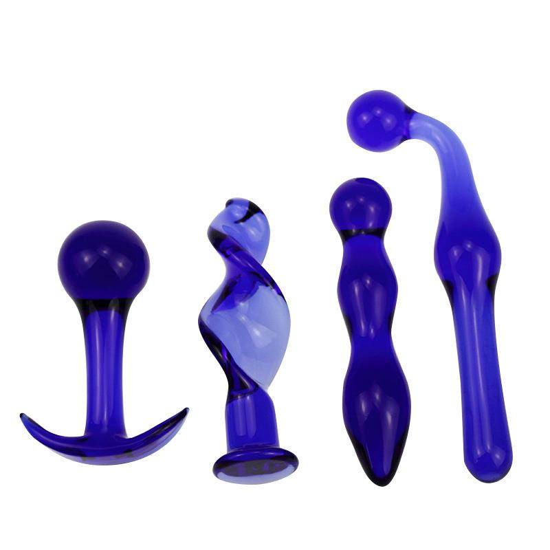 蓝色水晶玻璃器器男女放松局部兴奋极限按摩器菊部门栓新款工具缓