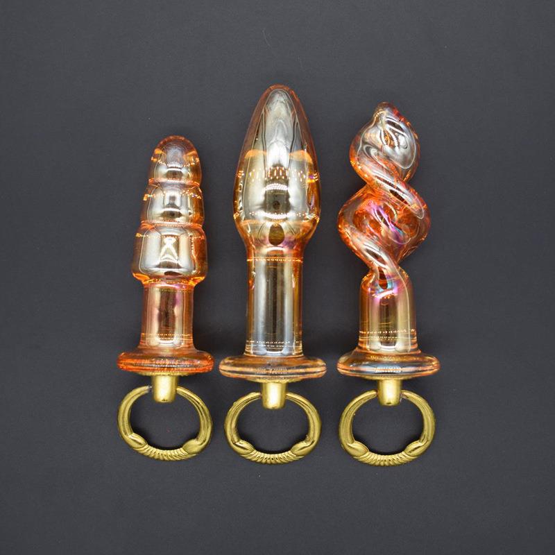 玻璃器女用自律器玻璃按摩器仿真玩具按摩放松新款解压男用器具拉