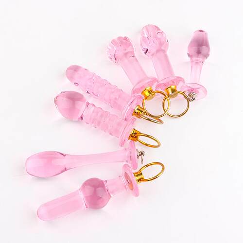 Glass-made femalemasturbation toy fake phallus adult product
