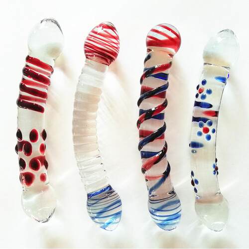 Glass-made femalemasturbation toy fake phallus adult product