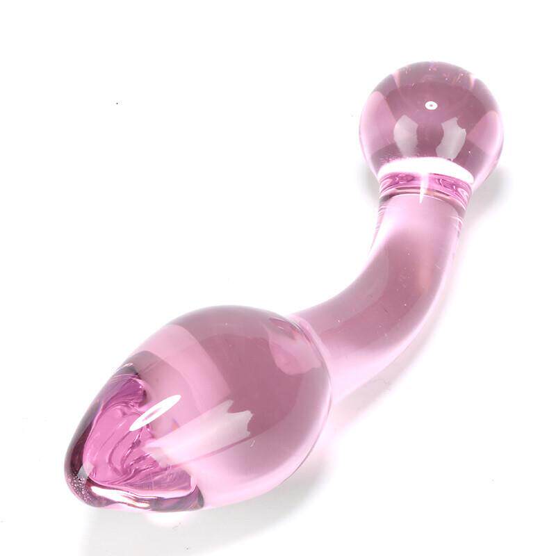 粉色透玻璃按摩器局部扩张菊部门塞外出佩戴兴奋极限放松菊部栓缓