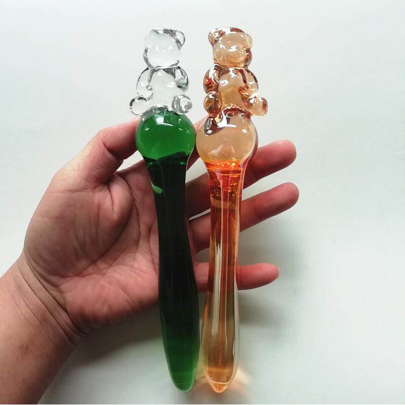 供应小熊玻璃水晶器器、玻璃女用器、女用新款解压按摩解压放松缓