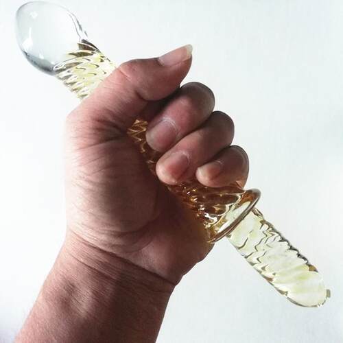 Glass-made femalemasturbation toy fake phallus adult product