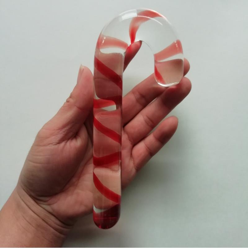 雨伞玻璃器器拐棍玻璃器器水晶按摩器玻璃小号臀部顶菊部门按摩男