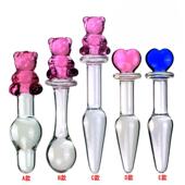 glass masturbation made used anus toy