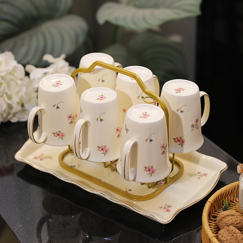 法式陶瓷杯精致杯子家用喝水