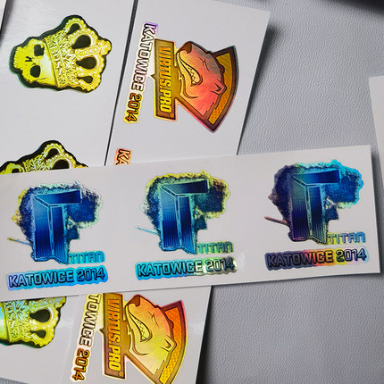 csgo贴纸cs2印花全息镭射泰坦周边车贴皇冠s1mple载物niko大眼