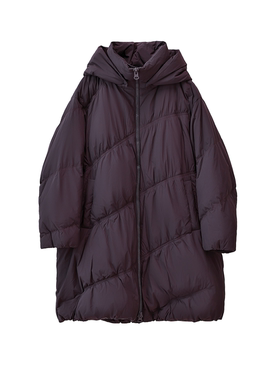 云朵面包服女中长款连帽90鸭绒羽绒服冬季加厚保暖外套244SY248