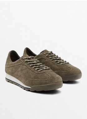 西班牙小众MD女鞋2026春季新款真皮复古系带休闲运动鞋厚底德训鞋