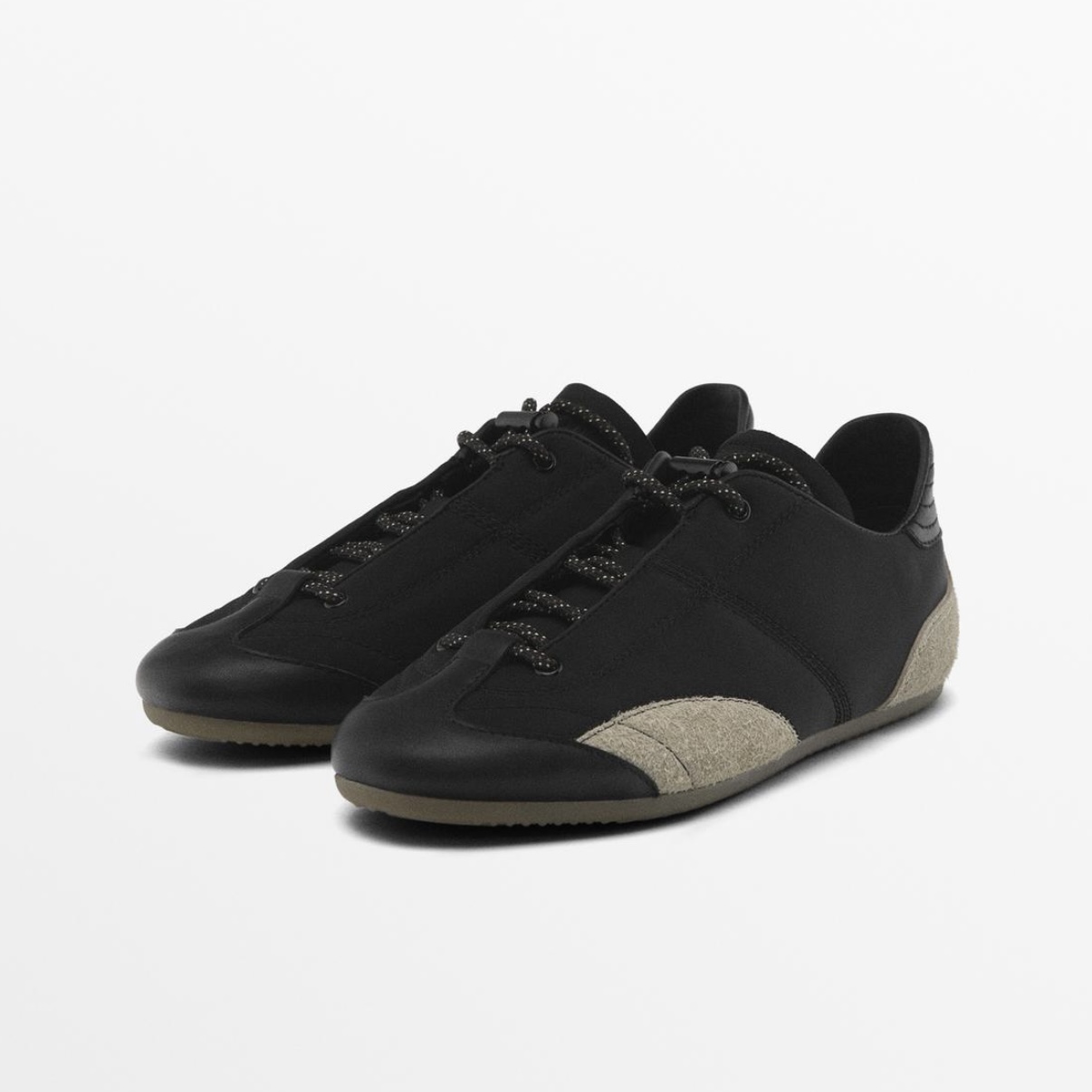 西班牙小众MD女鞋 2025休闲百搭拼色平底系带运动鞋德训鞋阿甘鞋