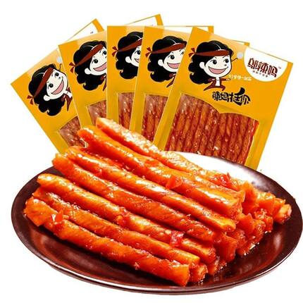 邬辣妈素蹄筋20包小包装豆条麻辣条酒鬼豆筋豆制品休闲零食香辣味