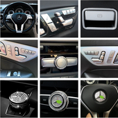 12款 SLK内饰改装 SLK200 适用奔驰11 250中控空调升窗按键装 饰贴