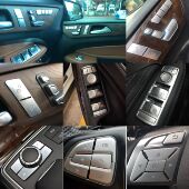 gls中控方向盘车门升窗按键贴片 gl400 适用于奔驰gle改装 ml350