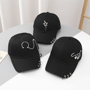 亲子儿童鸭舌帽子夏季 宝宝休闲百搭铁环遮阳棒球帽男女童嘻哈帽秋