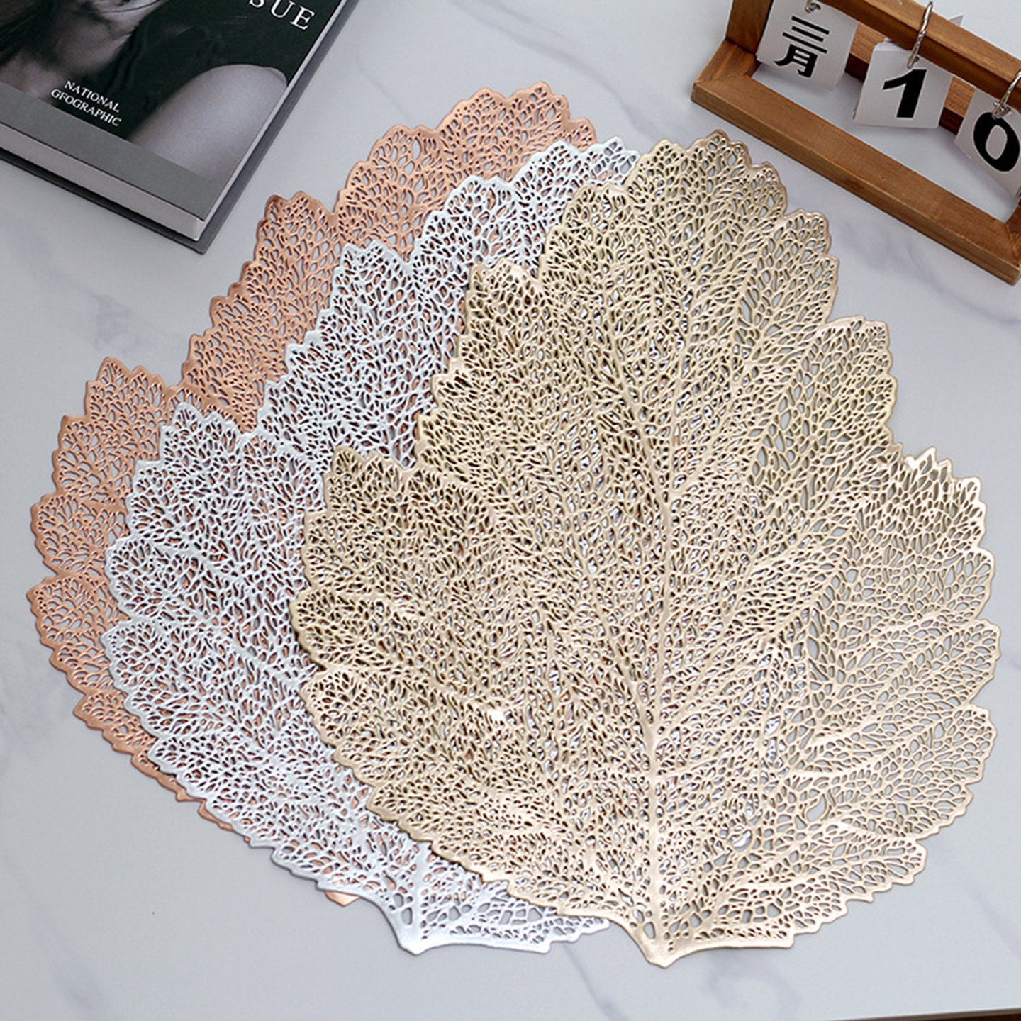 叶子餐垫杯垫防滑隔热装饰摆拍垫