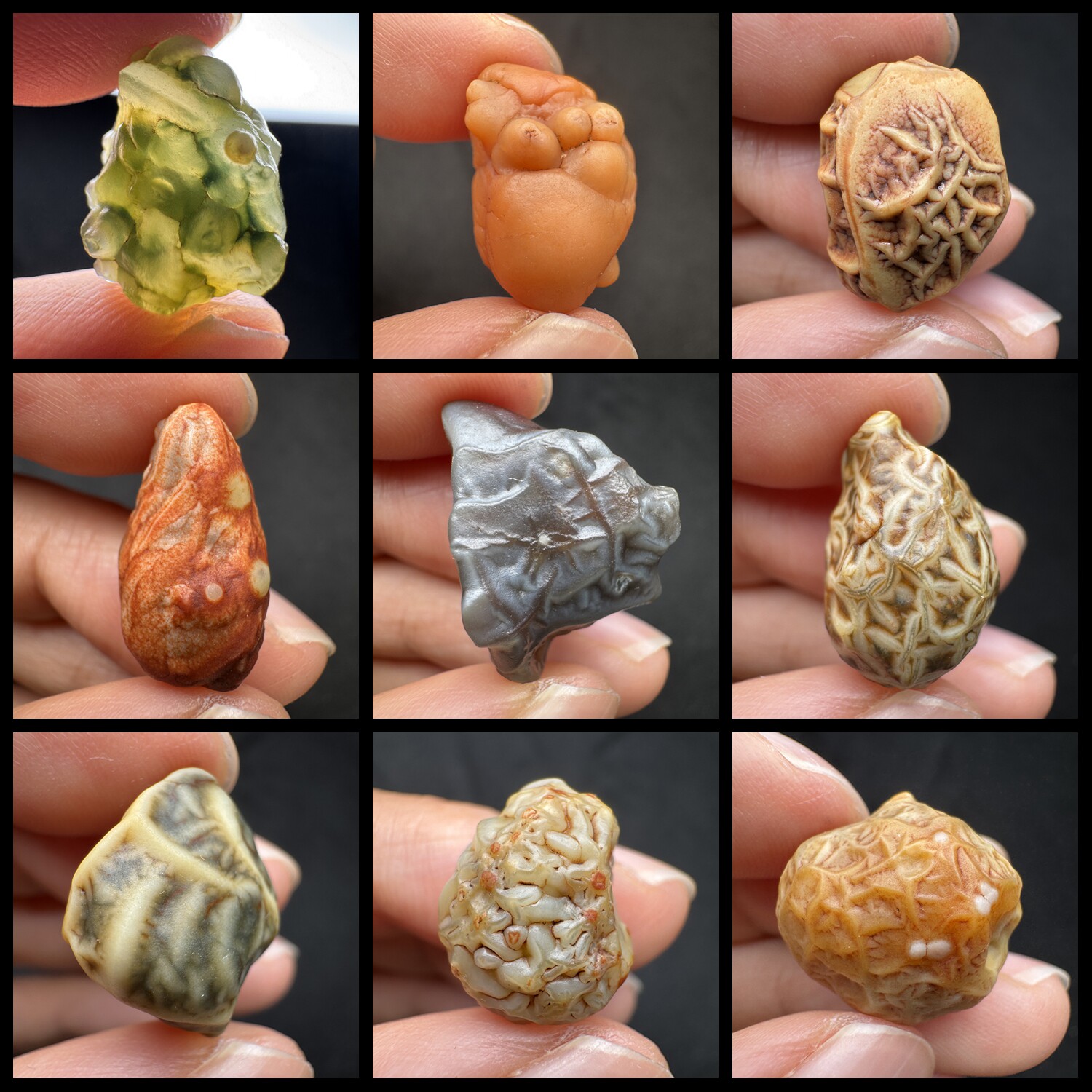 天然戈壁玛瑙原石 飘花筋脉石小籽 完整无伤DIY创意饰品 一物一图