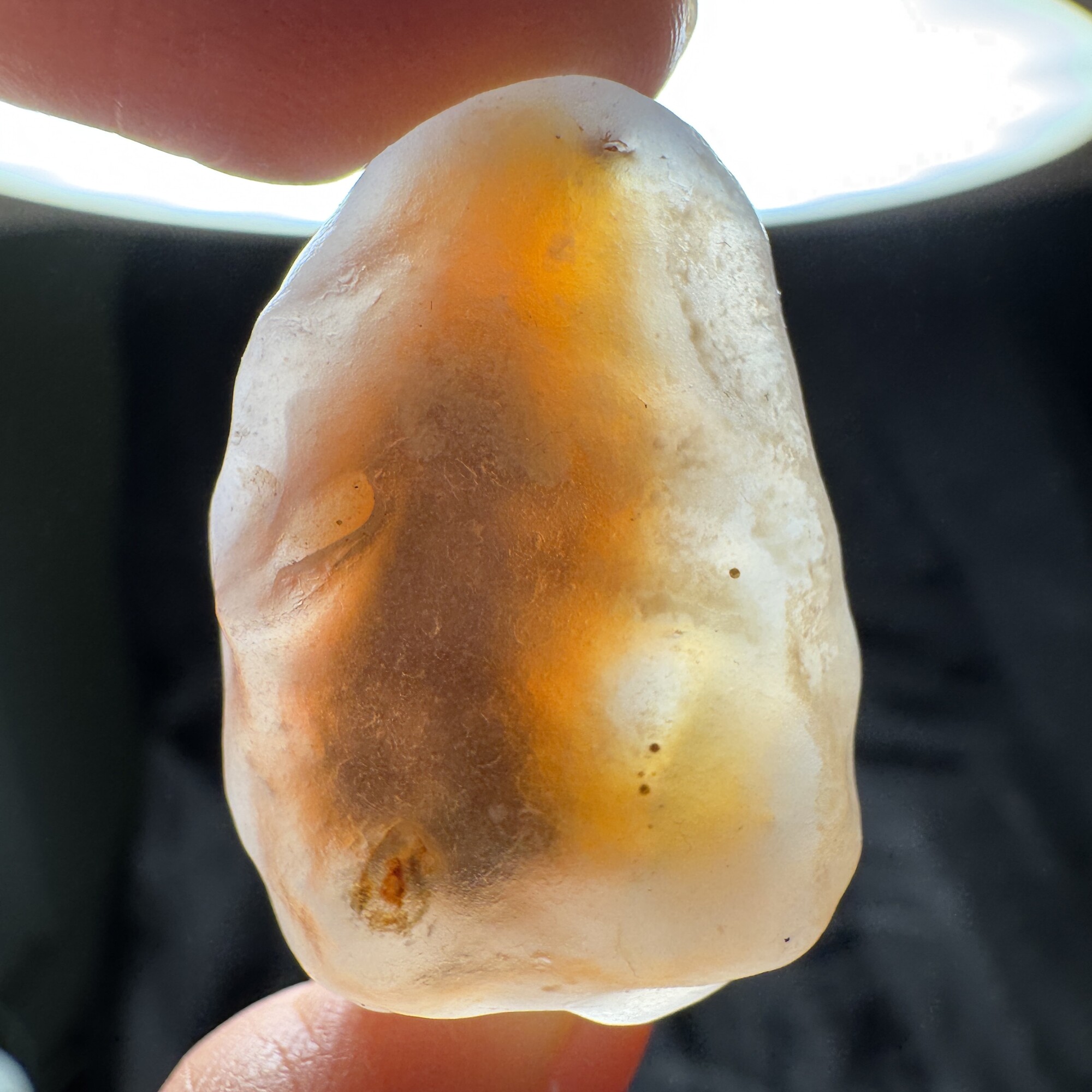 3.2cm 冰皮糖心玛瑙 天然珠宝奇石