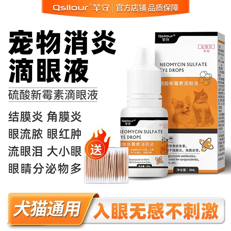 硫酸新霉素滴眼液猫咪眼药水眼睛红肿流脓发炎流泪去泪痕宠物版用,宠物/宠物食品及用品,猫眼/耳/口/鼻疾病药品,淘宝优惠券,粉丝福利购,淘宝优惠卷