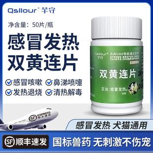 宠物双黄连片犬猫咪狗狗用感冒咳嗽退烧猫鼻支专用药打喷嚏流鼻涕