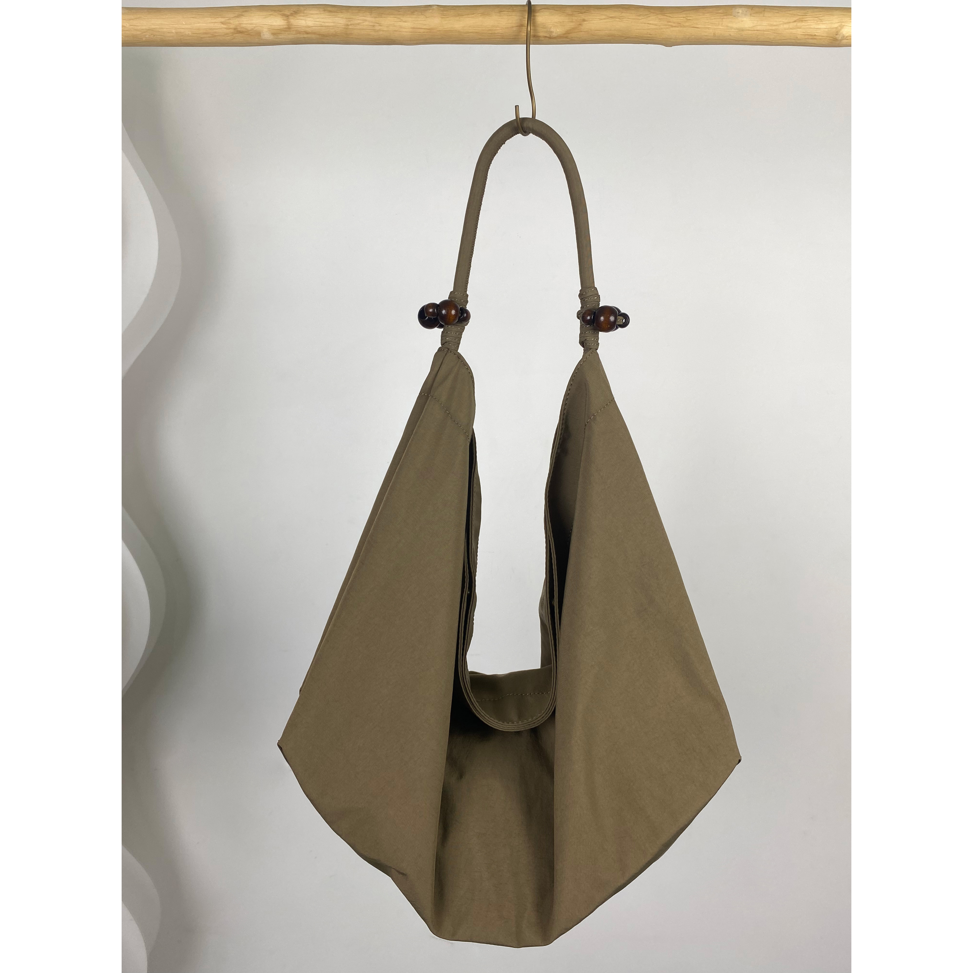 肌理做旧帆布腋下托特包