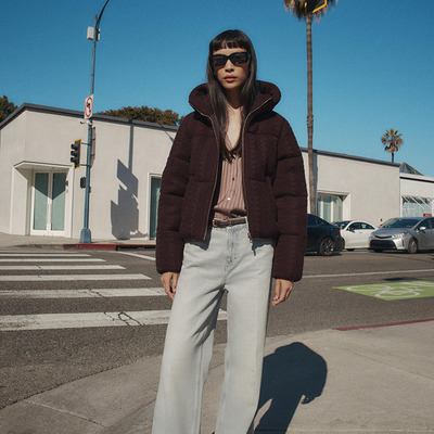 ZA 2025冬季新款女装休闲八股编连帽针织厚夹克外套 6318294 681