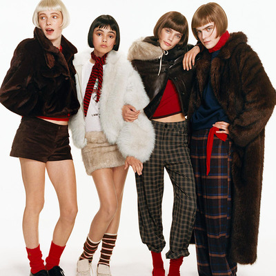 ZA 2025冬季新款女装皮草效果夹克外套 4341845 700 5320781 709