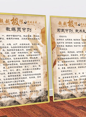 武术散打搏击跆拳道海报贴纸武馆道馆培训教室装饰贴画墙贴KT板