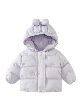 m311新款冬装女宝宝韩版加绒外套小童洋气加绒棉衣冬季棉袄棉服