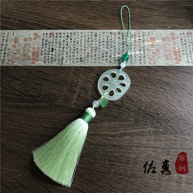 复古古风旗袍配饰挂件包挂车挂腰挂压襟扣流苏挂饰藕片饰品纯手工