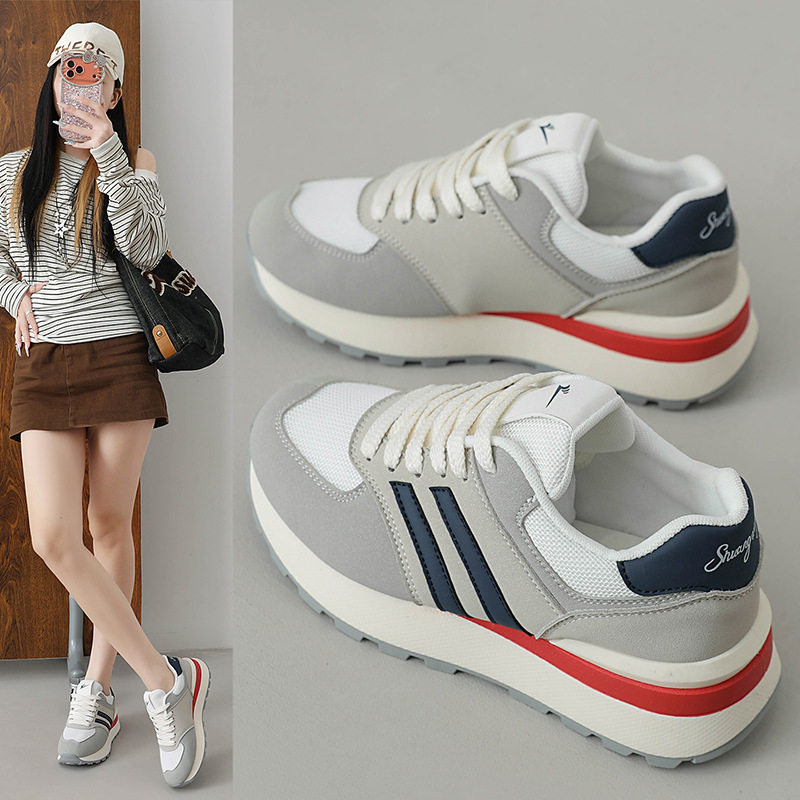 28175运动鞋2026春秋季韩版百搭情侣休闲鞋透气网面学生平底跑步,女鞋,休闲板鞋,淘宝优惠券,粉丝福利购,淘宝优惠卷