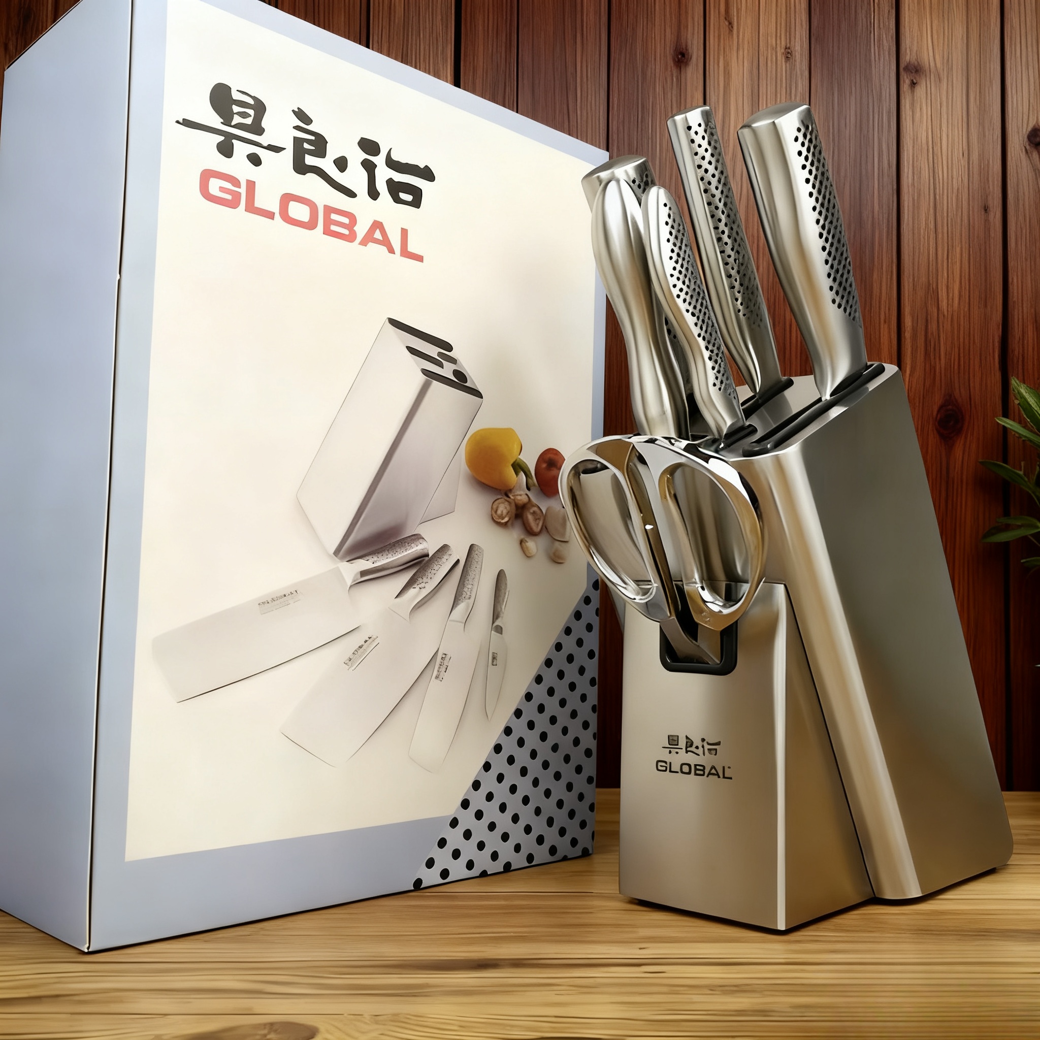 日本进口具良治厨具刀具套装家用菜刀厨房切片砍骨刀7件套洗碗机