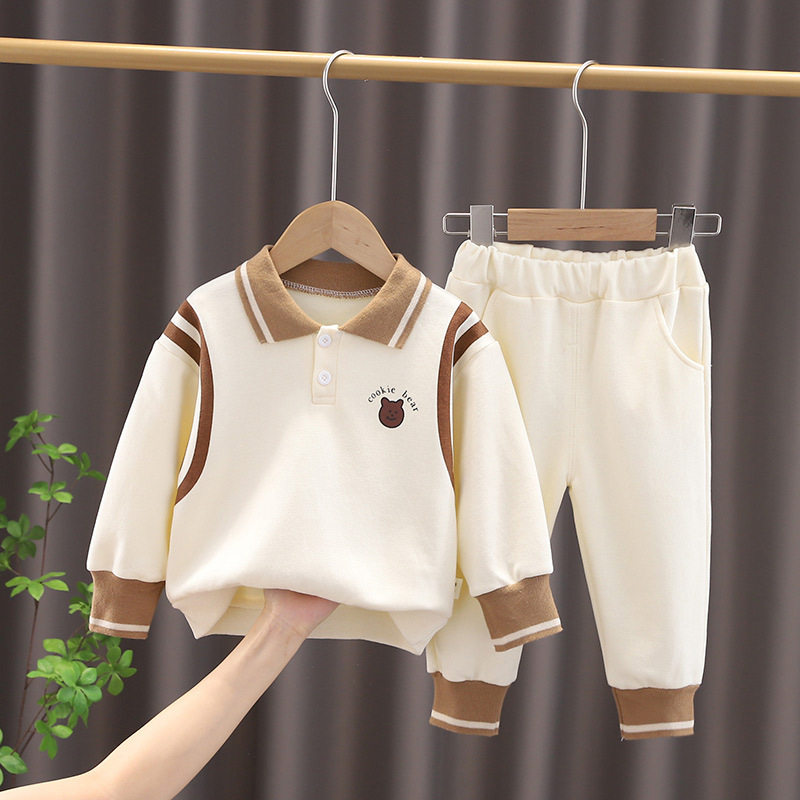 男童秋装套装小童Polo衫儿童衣服春秋休闲童装洋气宝宝运动两件套