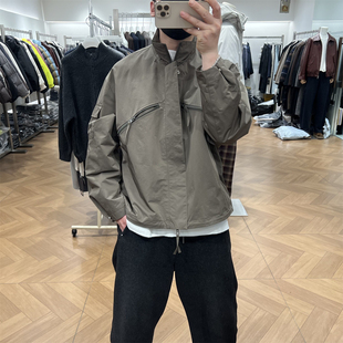 侧重春季美式工装立领夹克男宽松户外机能风休闲痞帅冲锋衣外套潮