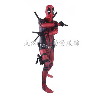 cosplay服装 万圣节现货表演服超级英雄死侍莱卡紧身衣动漫服装