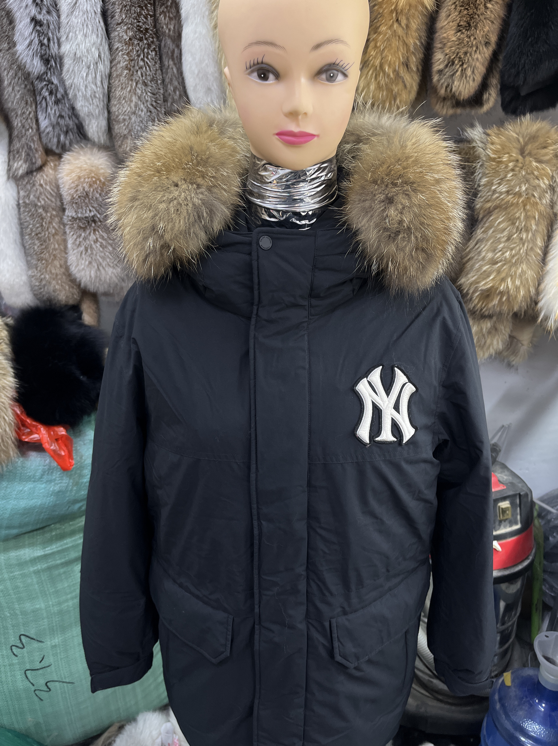 貉子真皮毛领单卖M LB风格羽绒服毛领专用单买超大貉子毛领超好