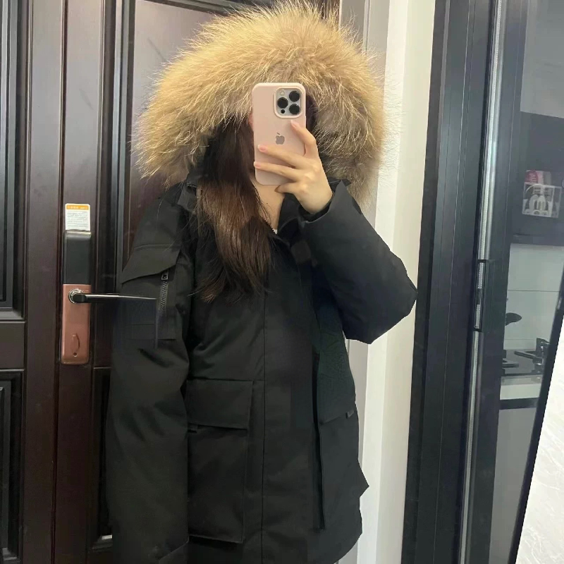 订做适用于骆驼羽绒服原毛领貉子围巾/丝巾/披肩