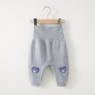 纯棉长裤 男女宝宝休闲裤 春秋季 新生儿高腰裤 按扣尿布裤 婴儿屁屁裤