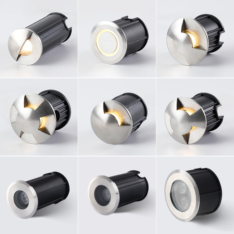 防水发光地灯地埋灯楼梯龟背星星灯不锈钢户外嵌入式灯侧踏步射灯