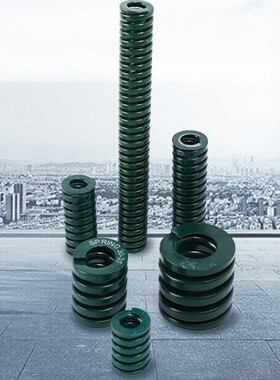 TH绿色模具弹簧14mm16mm18mm进口合金钢压缩弹簧 扁线螺旋弹簧