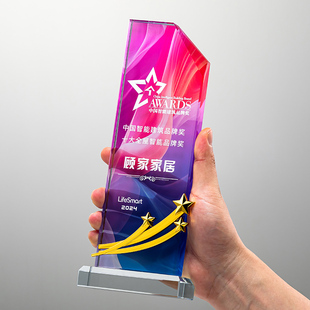 奖杯定制水晶创意金属2025新款年会高档奖杯优秀员工表彰荣誉颁奖