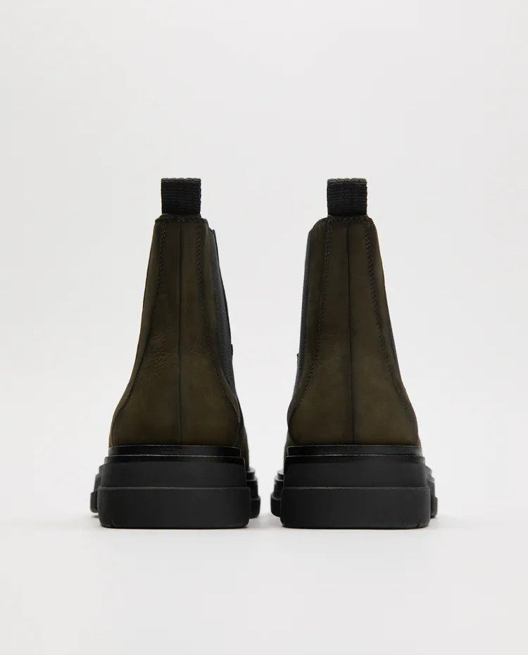 AUTUMN WINTER MARTIN BOOTS LEATHER NEW MENS SHOES GREEN COWHIDE BRITISH STYLE CHELSEA BOOTS 12008820500