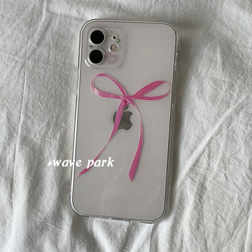 海浪公园【拍三免一】蝴蝶结丝带全包软壳适用于iPhone15promax手机壳tpu透明软壳mate60pro