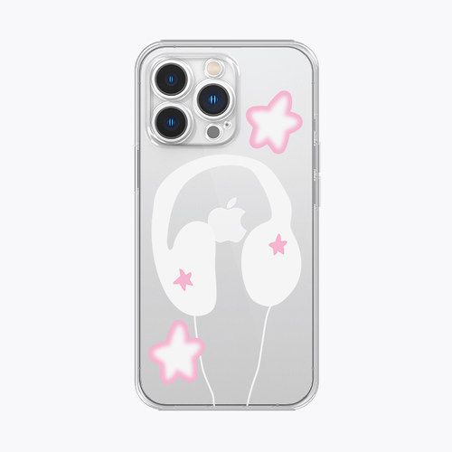 海浪公园【拍三免一】耳机情侣适用于iPhone16promax手机壳tpu透明软壳reno12三星s24小米14pro华为p70