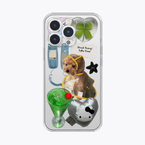 海浪公园【拍三免一】狗狗拼贴可爱适用于iPhone17promax手机壳tpu透明软壳reno14三星s24小米15pro华为p80