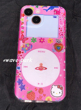 海浪公园【拍三免一】音乐播放器用于iPhone15promax手机壳tpu透明软壳reno12三星s24小米14pro华为p70